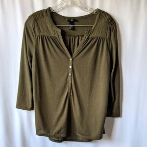 Olive Green Women's Top